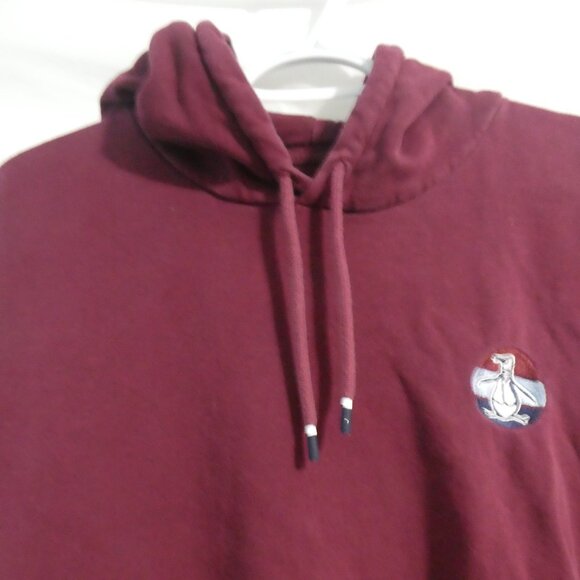 PENGUIN by MUNSINGWEAR | large | Burgundy Hooded Sweatshirt / Hoodie - Picture 5 of 16